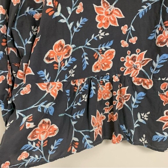 Bohemian Floral FLowy Women’s Blouse Women’s XL Loose Fit Shirt Top by Caslon - Picture 5 of 8